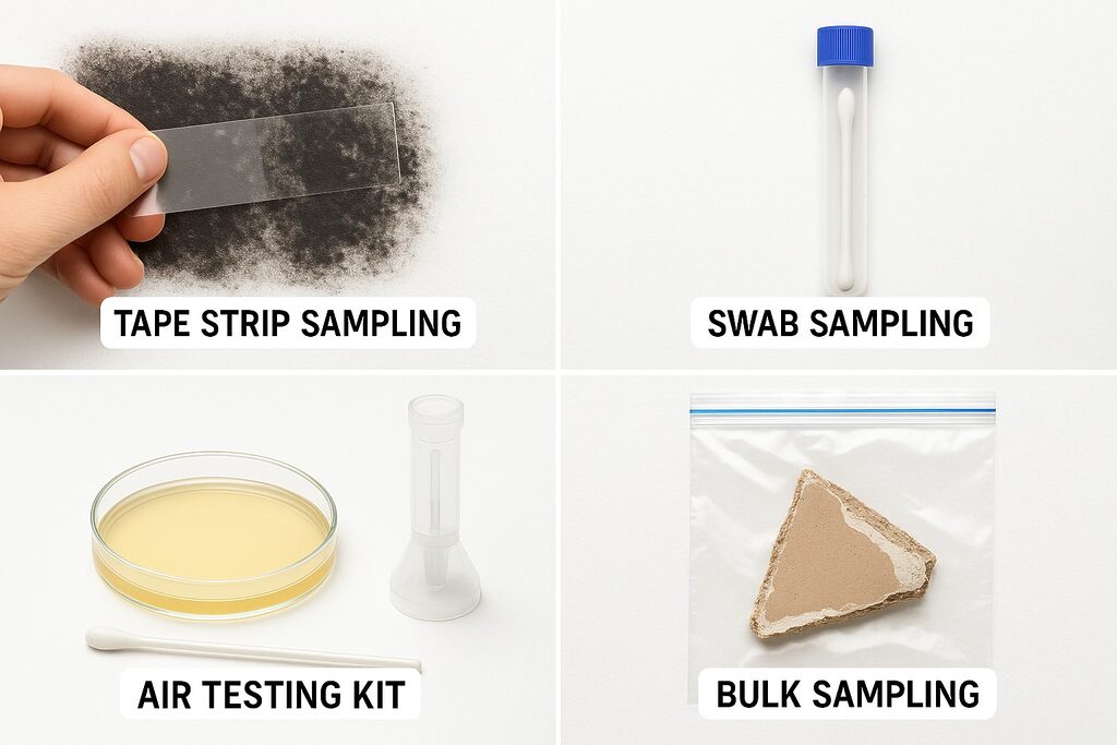 diy mold testing methods tape swab air bulk sampling