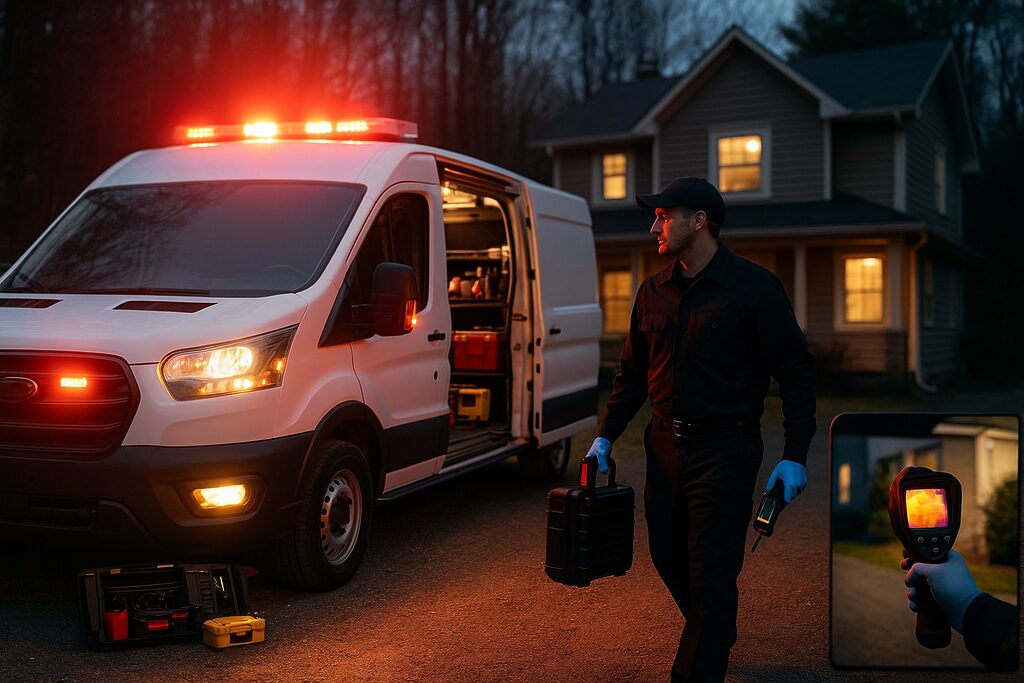 emergency mold removal 24 7 response vehicle