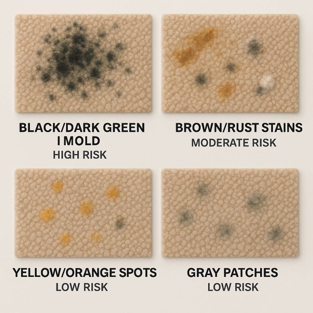 types carpet mold colors identification guide