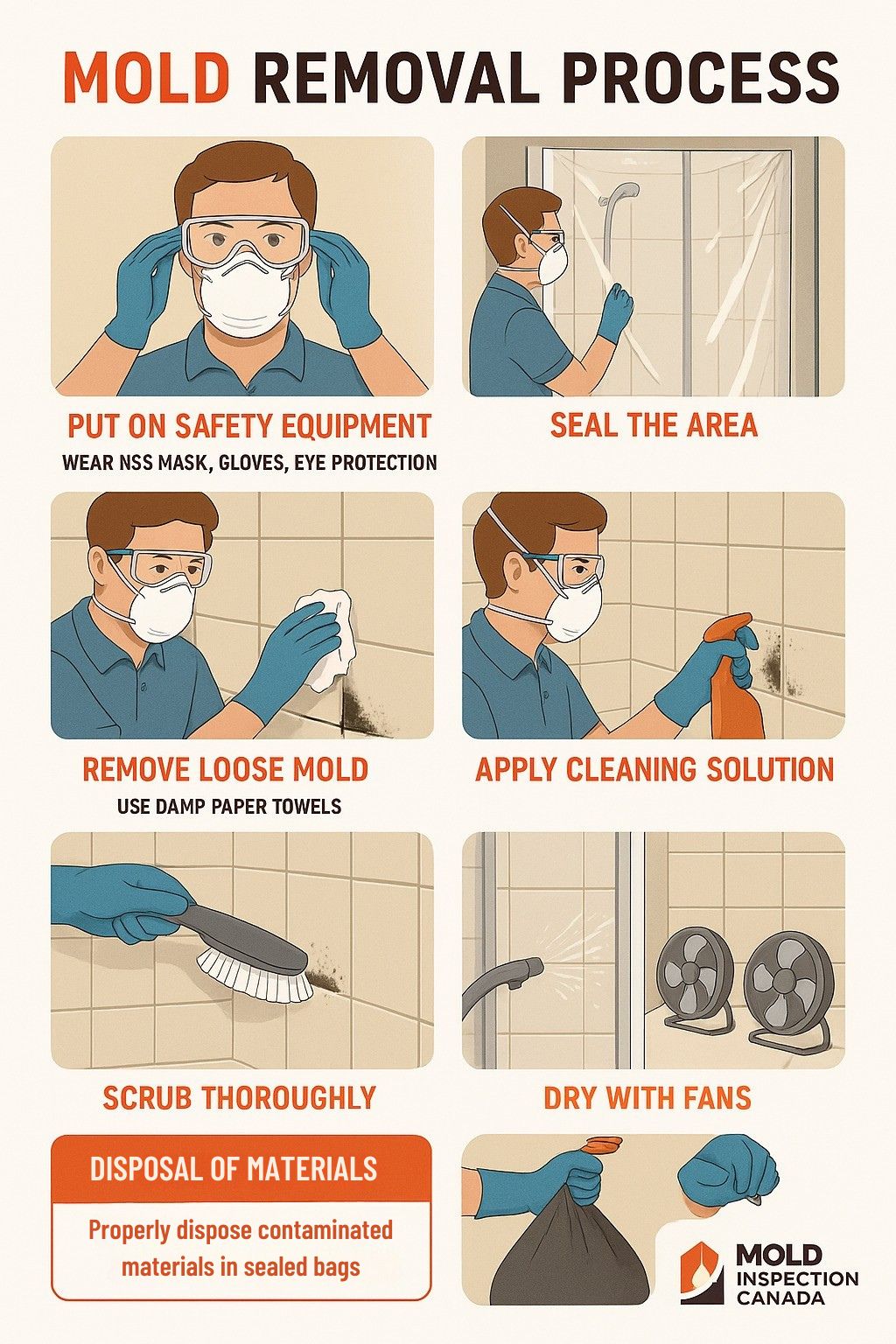 safe shower mold removal steps diy cleaning process