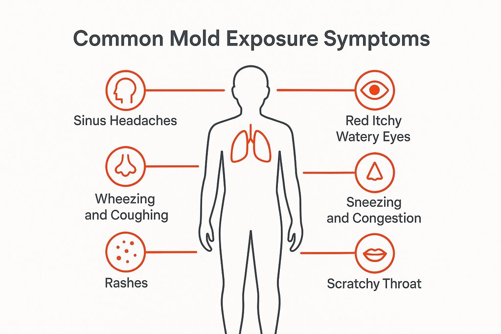 mold exposure health symptoms infographic ontario