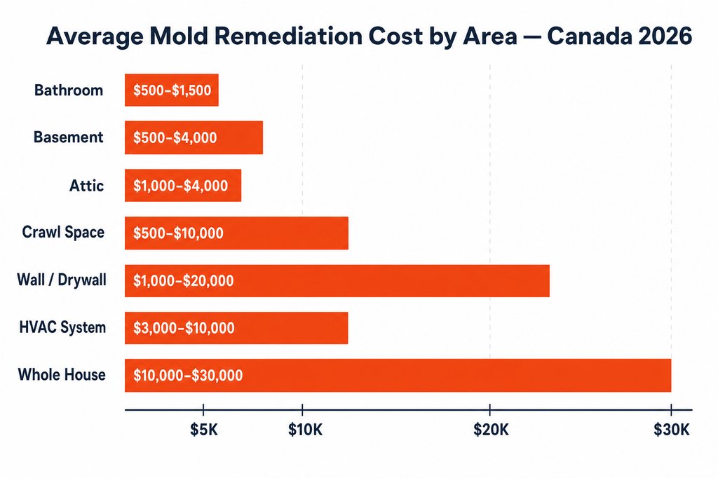 Snapshot of Mold Inspection And Remediation Cost In Canada 2026 Prices
